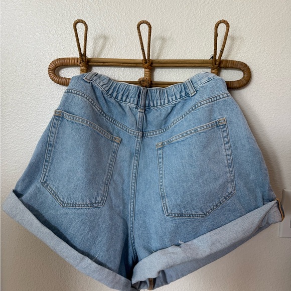 Light Blue Danni Denim Roll-Cuff Women's Shorts - Picture 2 of 3